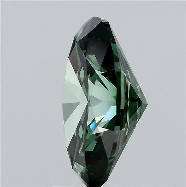 3.53ct Oval Lab Grown Diamond (Colour Fancy Vivid Green, Clarity VVS2, IGI Certified)