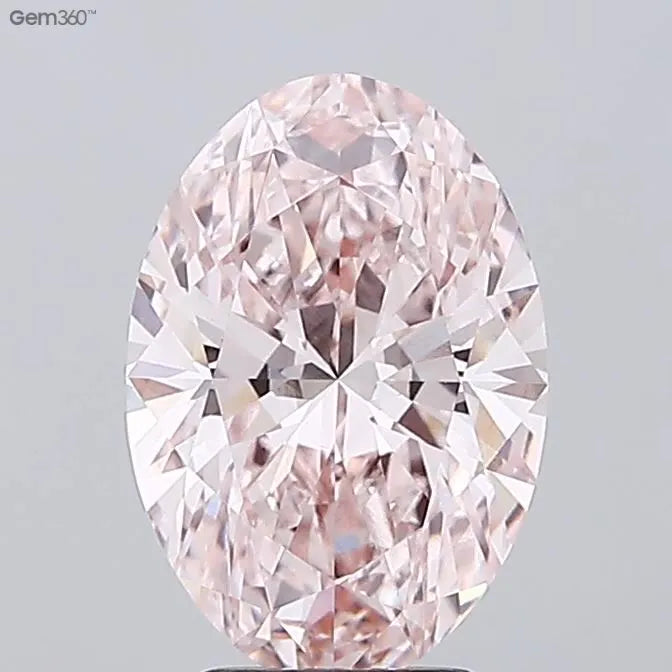 3.75ct Oval Lab Grown Diamond (Colour Fancy Pink, Clarity VVS2, IGI Certified)