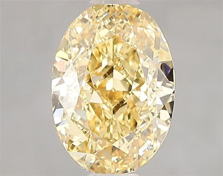 2.01ct Oval Lab Grown Diamond (Colour Fancy Vivid Yellow, Clarity VS2, IGI Certified)