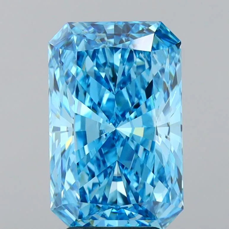 4.09ct Radiant Lab Grown Diamond (Colour Fancy Vivid Blue, Clarity VS1, IGI Certified)